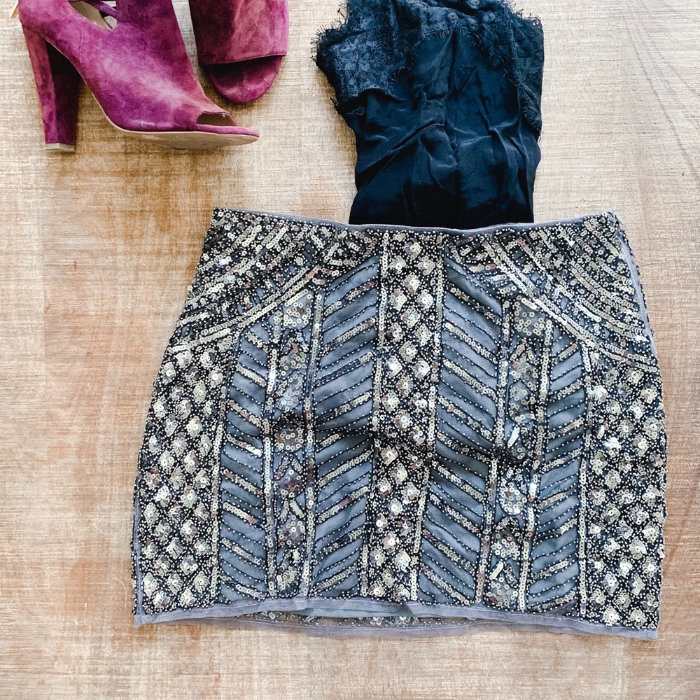 NWT | Endless Rose Sequin Mini Skirt